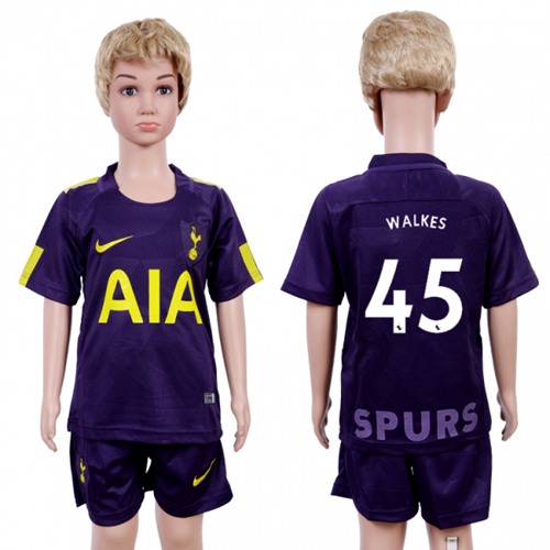 Tottenham Hotspur #45 Walkes Sec Away Kid Soccer Club Jersey - Click Image to Close